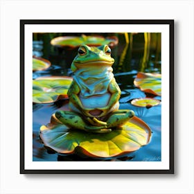 Yoga Toad - Meditation Om Art Print