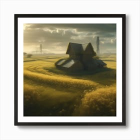 House In A Field 7 Art Print