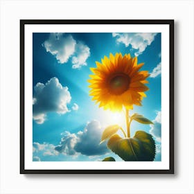 Sunflower - Sunflower Stock Videos & Royalty-Free Footage Art Print