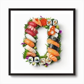 Sushi Letter O 6 Art Print