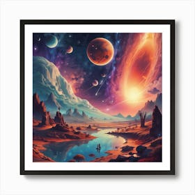 Space Landscape 6 Art Print