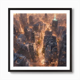593494 A Picture Of A Busy City From A High Angle Highlig Xl 1024 V1 0 Art Print