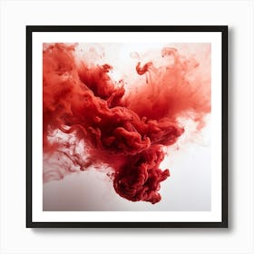 Red Smoke In The Air Art Print