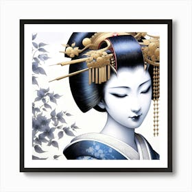 Creativel Geisha Illustration 189 Art Print