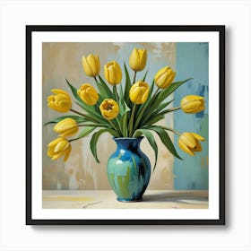 Green Tulips Hallway Art Print (12) Art Print