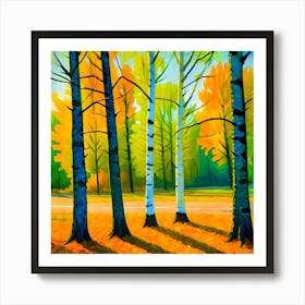 Hickory Trees Art Print