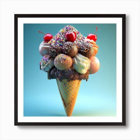 Ice Cream Cone Art Print