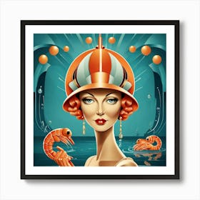 Woman In A Hat Art Print