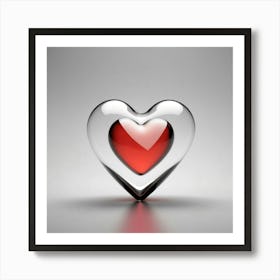 Heart Shaped Glass Art Print