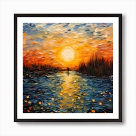 Impressionist Tapestry: Dawn's Embrace Art Print