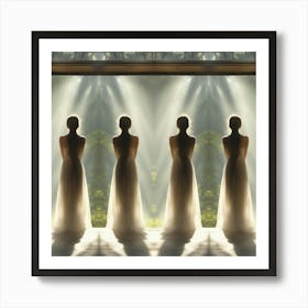 Women In Portal of The Forest Art Print