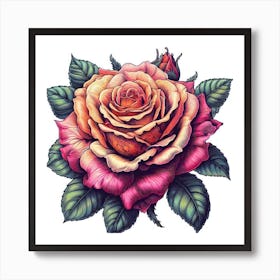 Red Rose Art Print