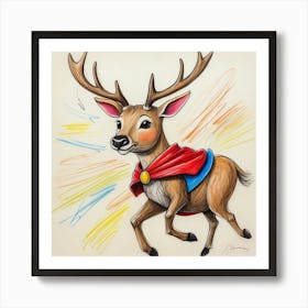 Super Deer 4 Art Print