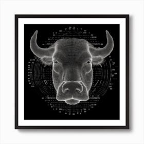 Bull Head 1 Art Print