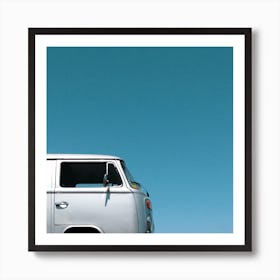 Wind Water Silver Square Art Print