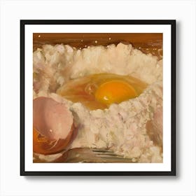 Egg And Flour Art Print