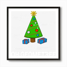 Funny Math Geometry Christmas Tree Geometree Teacher Art Print