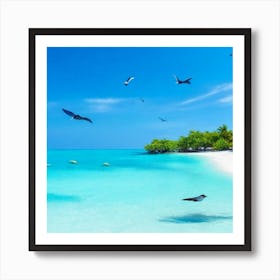 Hawaiian Beach(wall art) Art Print