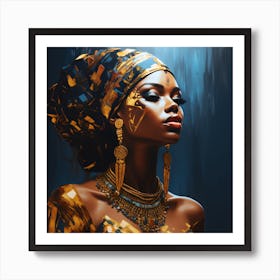 African Femela Faces Csaba Fikker 10 Art Print