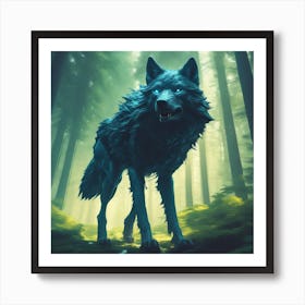 Wolf In The Forest 82 Art Print
