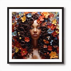 Flower Woman Art Print