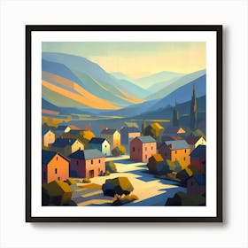 Village In The Mountains 2 Art Print