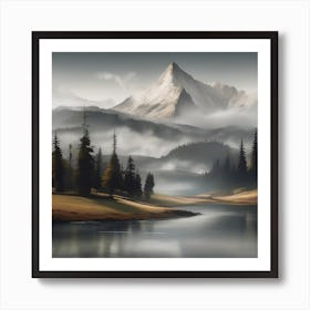 Mountain scene 1 Art Print