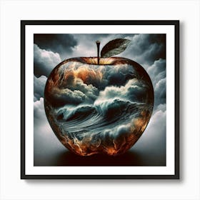 Stormy Apple Art Print