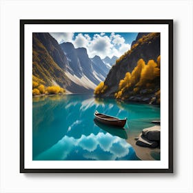 Fjord Lake Art Print