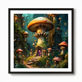 Mushroom House Art Print