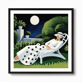 Moonlight In The Garden Art Print