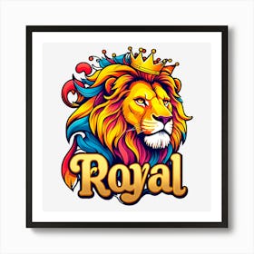 Royal Lion Illustration Art Print