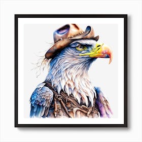 Eagle In Cowboy Hat Poster