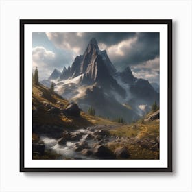 The mountain Art Print