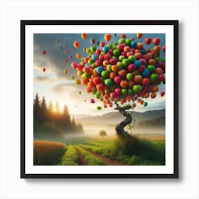 Balloon Tree Art Print