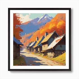 Autumn Village 15 Art Print