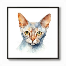 Ukrainian Levkoy Cat Portrait 2 Art Print