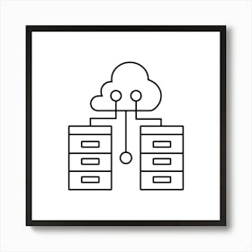 Cloud Storage Icon Art Print