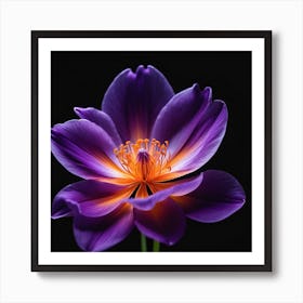 Purple Lotus Flower Art Print