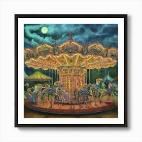 The Dark Carousel Art Print