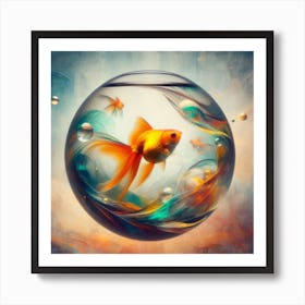 Goldfish In A Bowl Art Print