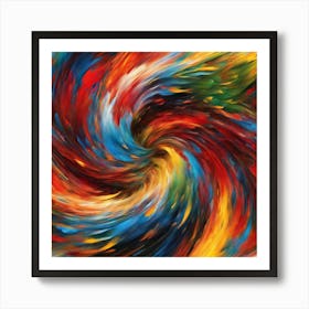 Abstract Swirl Painting Art Print