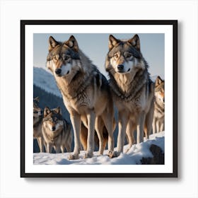 Hanging with the Wolves Art Print