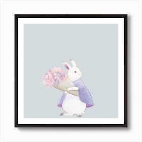 Purple Rabbit Art Print