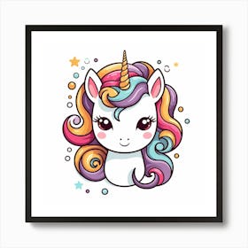 Unicorn Head Art Print