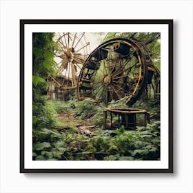 Abandoned Ferris Wheel Art Print