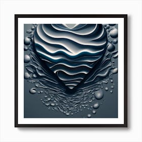 Gray color resembles a heart-shaped wallpaper 2 Art Print