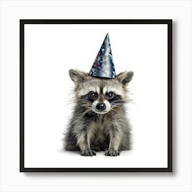 Birthday Raccoon 4 Art Print