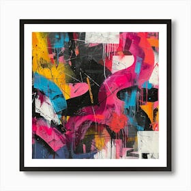 A Bold And Energetic Display Of Graffiti Art Art Print