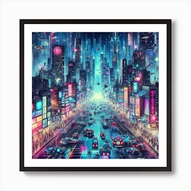 Futuristic City 21 Art Print